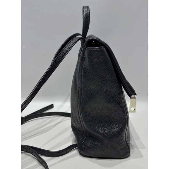 Kate Spade Highland Place Backpack Black Pebbled Leather Gold Hardware 11x10x4 main image 4